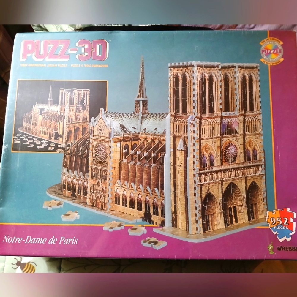 Puzz-3D Notre-Dame Cathedral de Paris Puzzle 952 Piece by Wrebbit NEW
